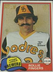 Rollie Fingers [Gray Back] Baseball Cards 1981 O Pee Chee Prices