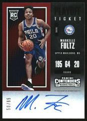 Markelle Fultz [Vertical Autograph Playoff Ticket] Basketball Cards 2017 Panini Contenders Prices