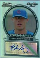 Brandon Sing [Autograph Refractor] Baseball Cards 2005 Bowman Sterling Prices