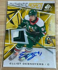 Elliot Desnoyers [Gold Autograph Patch] Hockey Cards 2021 SP Game Used CHL Prices