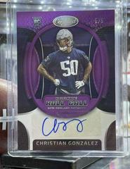 Christian Gonzalez [Purple Etch] #RRCS-3 Football Cards 2023 Panini Certified Rookie Roll Call Signatures Prices