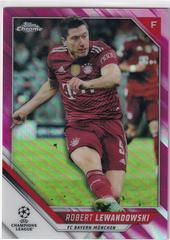 Robert Lewandowski [Pink Refractor] Soccer Cards 2021 Topps Chrome UEFA Champions League Prices
