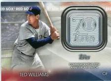Ted Williams #T70P-TW Baseball Cards 2021 Topps 70th Anniversary Logo Patch Prices