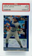 David Justice #17 Baseball Cards 1994 SP Holoview Blue Prices