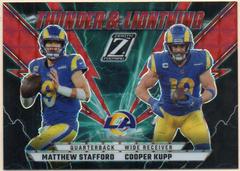 Matthew Stafford , Cooper Kupp [Red] #TL-MC Football Cards 2022 Panini Zenith Thunder and Lightning Prices
