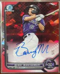 Benny Montgomery [Red] Baseball Cards 2022 Bowman Chrome Sapphire Autographs Prices
