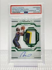 Bennedict Mathurin [Emerald] #1 Basketball Cards 2022 Panini Flawless Patch Autograph Prices