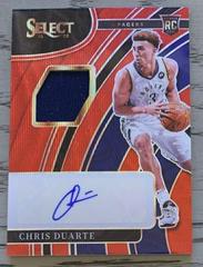 Chris Duarte [Red Wave] #RJ-CDT Basketball Cards 2021 Panini Select Rookie Jersey Autographs Prices