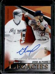 Jose Altuve [Orange Refractor] #FLA-JA Baseball Cards 2021 Topps Finest Legacies Autographs Prices