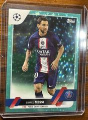 Lionel Messi [Icy Aqua] Soccer Cards 2022 Topps UEFA Club Competitions Prices
