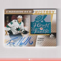 Tomas Hertl [Autograph] Hockey Cards 2021 SP Game Used Embroidered in History Prices
