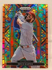 Bryce Harper [Red Prizm] #SG-4 Baseball Cards 2022 Panini Prizm Stained Glass Prices