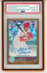 Juan Soto [Orange] #BBA-JS Baseball Cards 2022 Topps Chrome Ben Baller Autographs Prices