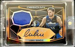 Luka Doncic [Orange] #LDC Basketball Cards 2018 Panini Obsidian Rookie Jersey Autographs Prices