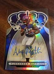Alexander Mattison [Autograph Blue] #CR-28 Football Cards 2019 Panini Chronicles Crown Royale Prices