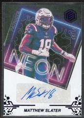 Matthew Slater [Purple] #NS-MS Football Cards 2022 Panini Elements Neon Signs Autographs Prices