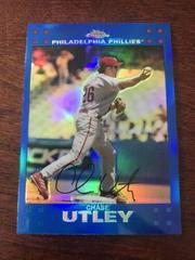Chase Utley [Blue Refractor] #131 Baseball Cards 2007 Topps Chrome Prices