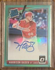 Harrison Bader [Green] #RRS-HB Baseball Cards 2018 Panini Donruss Optic Rated Rookie Signatures Prices