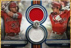 Mike Trout / Shohei Ohtani [Blue Dual Player] #DR2-TO Baseball Cards 2024 Topps Tribute Dual Relic Prices