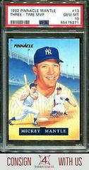 Three Time MVP #13 Baseball Cards 1992 Pinnacle Mickey Mantle Prices