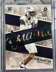 Quentin Johnston [Green] #DR-10 Football Cards 2023 Panini Luminance Dynamic Rookies Prices