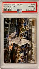 Derek Jeter [Gold Foil] #266 Baseball Cards 2015 Stadium Club Prices
