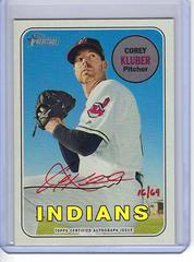 Corey Kluber [Red Ink] Baseball Cards 2018 Topps Heritage Real One Autographs Prices