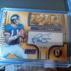 Phil Simms Football Cards 2022 Panini Gold Standard 24K Autographs Prices