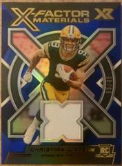 Christian Watson [Blue] #XFM-CW Football Cards 2022 Panini XR X Factor Materials Prices