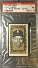 Chief Bender [Silver] #11 Baseball Cards 1963 Bazooka All Time Greats Prices