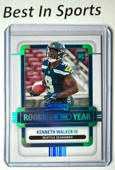 Kenneth Walker III [Platinum] #ROY-KWA Football Cards 2022 Panini Contenders Rookie of the Year Prices