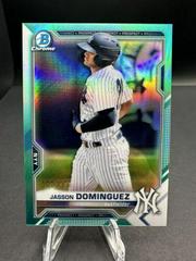 Jasson Dominguez [Aqua Refractor] #BCP-13 Baseball Cards 2021 Bowman Chrome Prospects Prices