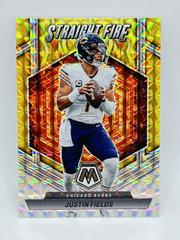 Justin Fields [Gold] #SF-JF Football Cards 2023 Panini Mosaic Straight Fire Prices