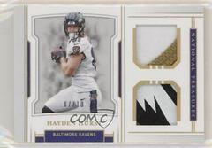Hayden Hurst [Holo Gold] Football Cards 2018 National Treasures Rookie Dual Materials Prices