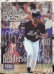 Rickey Henderson 20th Century's Best - Runs #234 Baseball Cards 1999 Topps Prices