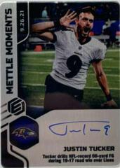 Justin Tucker Football Cards 2022 Panini Elements Mettle Moments Autographs Prices