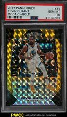 Kevin Durant [Gold] #34 Basketball Cards 2017 Panini Prizm Mosaic Prices