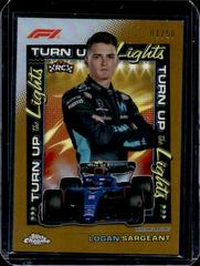 Logan Sargeant [Gold Refractor] #TUTL-LS Racing Cards 2023 Topps Chrome Formula 1 Turn Up the Lights Prices