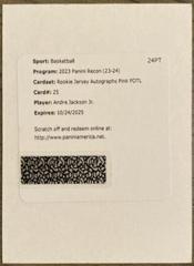 Andre Jackson Jr. [Pink FOTL] #25 Basketball Cards 2023 Panini Recon Rookie Jersey Autograph Prices