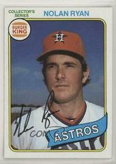 Nolan Ryan Baseball Cards 1980 Burger King Pitch, Hit & Run Prices