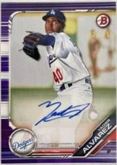 Yadier Alvarez [Purple] #PA-YA Baseball Cards 2019 Bowman Prospect Autographs Prices
