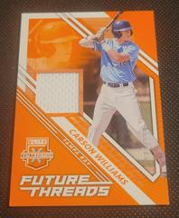 Carson Williams #FT-CW Baseball Cards 2021 Panini Elite Extra Edition Future Threads Prices
