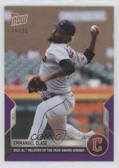 Emmanuel Clase [Purple] Baseball Cards 2022 Topps Now Off Season Prices