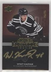 Wyatt Kalynuk [Gold] Hockey Cards 2021 SPx UD Black Lustrous Rookie Signatures Prices