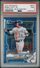 Bobby Witt Jr. [Blue Shimmer Refractor] #BCP-1 Baseball Cards 2021 Bowman Chrome Prospects Prices