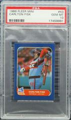 Carlton Fisk #43 Baseball Cards 1986 Fleer Mini Prices