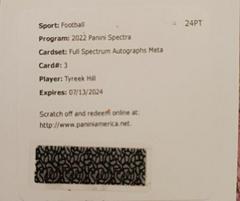 Tyreek Hill [Meta] #FSA-THI Football Cards 2022 Panini Spectra Full Spectrum Autographs Prices