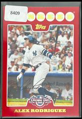 Alex Rodriguez Baseball Cards 2008 Topps Opening Day Prices