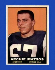 Archie Matsos #158 Football Cards 1961 Topps Prices