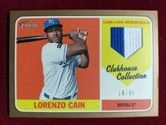 Lorenzo Cain [Gold] #LC Baseball Cards 2018 Topps Heritage Clubhouse Collection Relics Prices